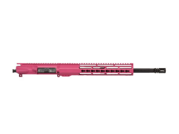 16-12-Pink-Riveted-Key-9mm-upper Daytona Tactical 16" 9mm Upper 12" Keymod Pink