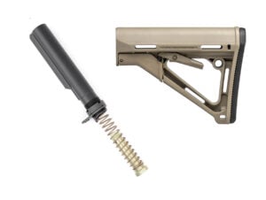Magpul CTR stock with mil-spec carbine buffer tube assembly FDE
