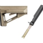 Magpul STR stock with mil-spec carbine buffer tube assembly FDE
