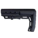 XTS-101 AR skeletonized collapsible stock left side view in black for AR-15 builds