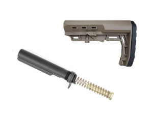 XTS-101T AR skeletonized collapsible stock with mil-spec carbine buffer tube assembly in FDE