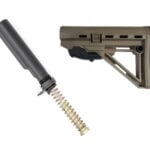 XTS-105T skeletonized AR-15 stock with mil-spec buffer tube assembly FDE