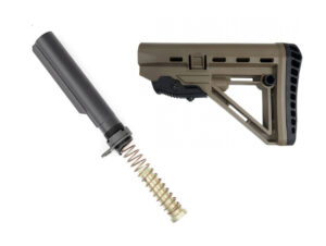 XTS-105T skeletonized AR-15 stock with mil-spec buffer tube assembly FDE