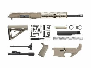 Flat Dark Earth 16 inch 7.62x39 rifle kit 12 inch Riveted Keymod with 80 percent lower