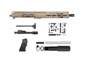 10.5" AR-15 7.62x39 Flat Dark Earth Pistol Kit with 10" Window M-lok handguard