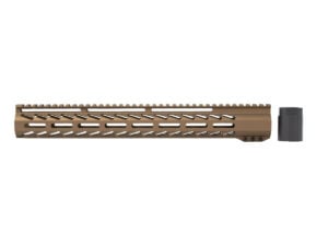 AR-10 (.308) 15" Custom Slim Light Weight M-LOK Handguard - Burnt Bronze