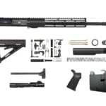 Black 16" 9mm AR-9 Rifle Kit with 12" Riveted Keymod, Magpul MOE Furniture