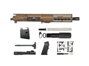 8.3" AR-15 9mm Burnt Bronze Pistol Kit 7" Riveted Keymod